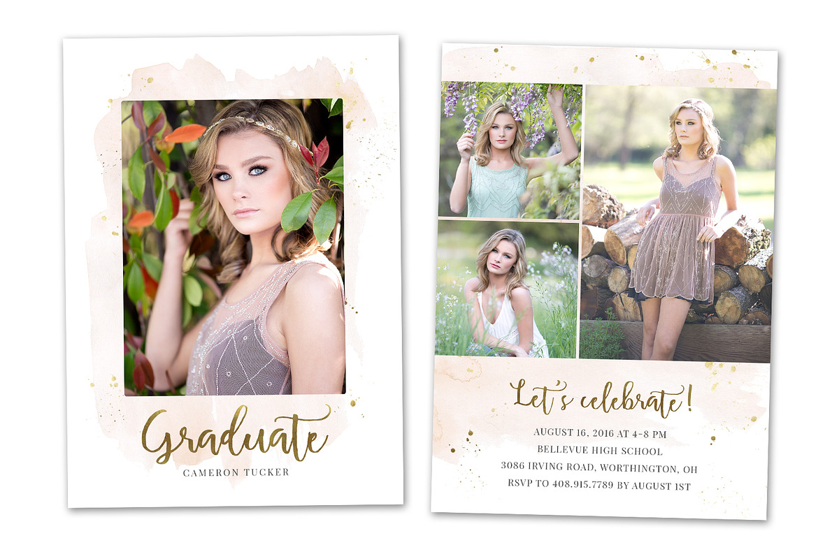 Graduation Card Template CG065, a Card Template by OtoStudio