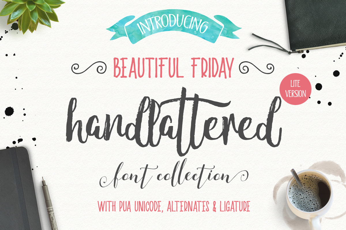 Beautiful Friday (Lite Version), a Script Font by Ryan Prasetya (Photo 1 of 6)