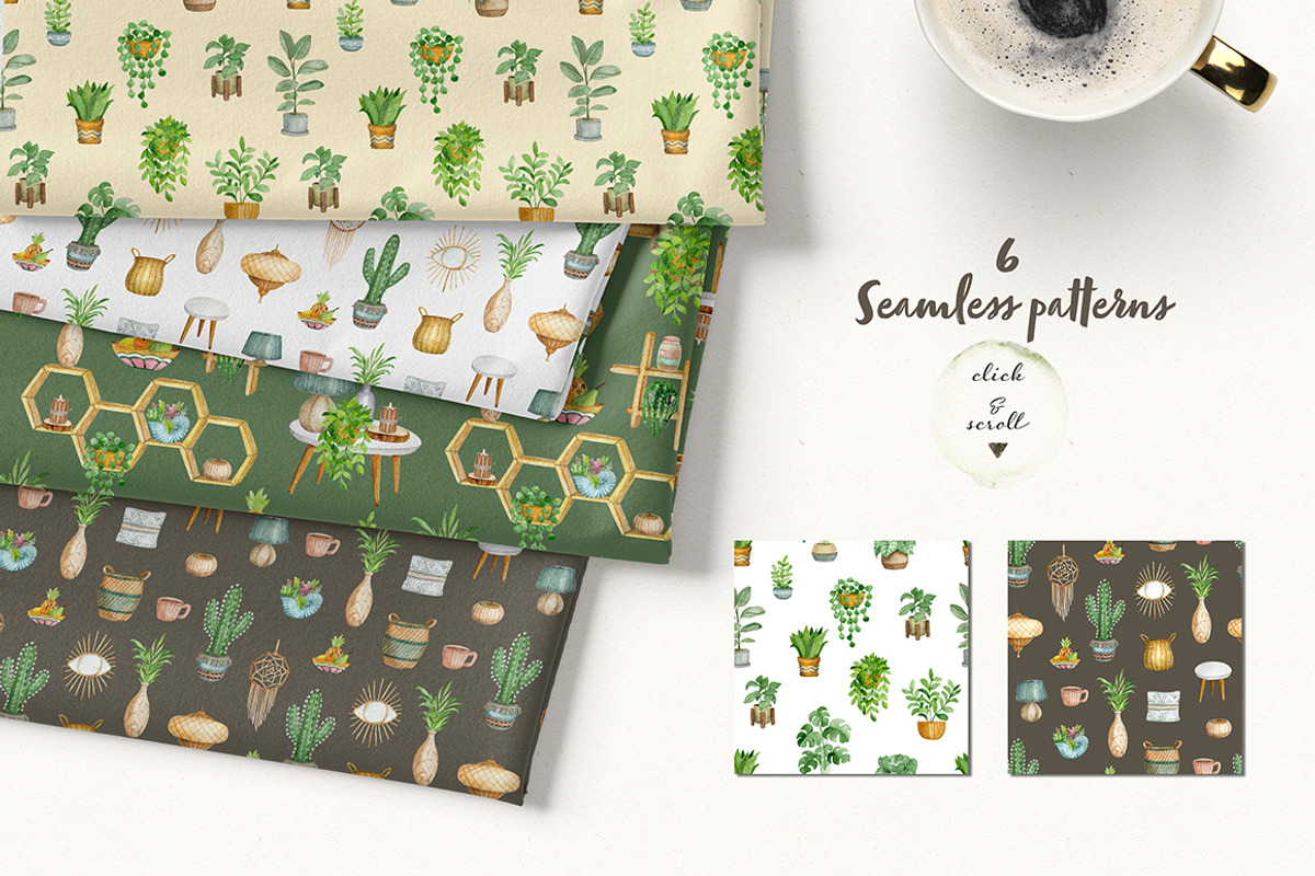 Home Decor Bundle. Watercolor set, an Object Graphic by JuliaBadeeva (Photo 14 of 21)