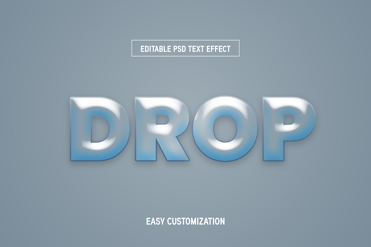 Glossy Glass 3D Text Effect