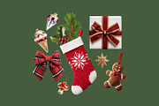 Christmas Collage Clipart Bundle, an Object Graphic by NatalieArtShop (Thumbnail 9 of 10)
