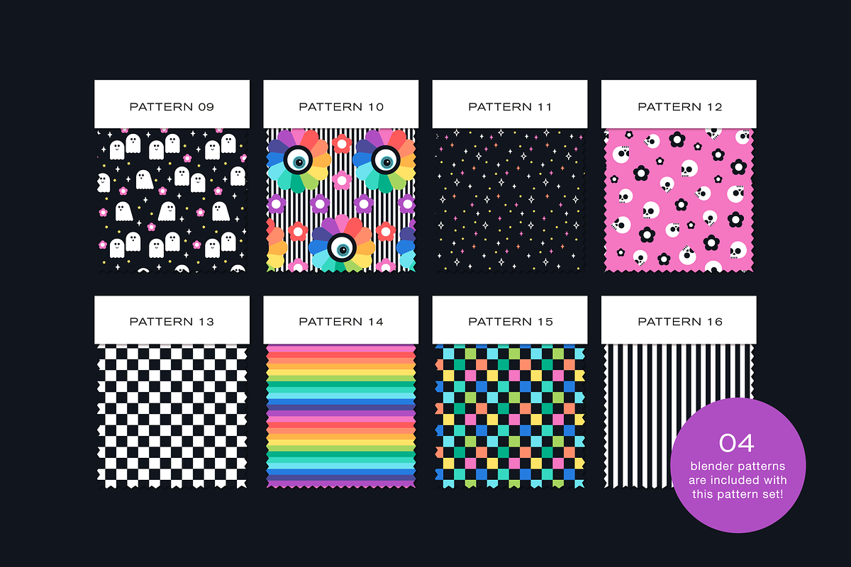 Psychedelic Halloween Pattern Set, a Pattern Graphic by Rxmi Studio (Photo 9 of 10)