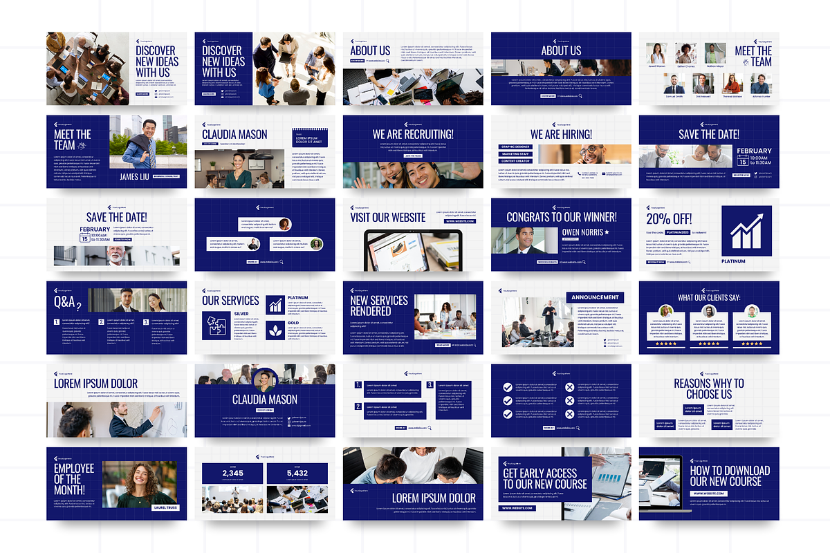 Social Media Kit | IG, FB, LinkedIn, a Social Media Template by Studio B | Canva Template (Photo 3 of 13)