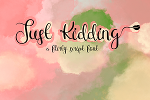 Just Kidding Script Font