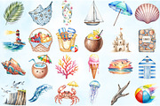 Coastal Summer Sublimation Clipart, an Illustration by Craft Nest (Thumbnail 5 of 6)
