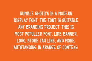 Rumble Ghotick - Marker Font