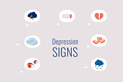 Man with Depression Symptoms, a Healthcare Illustration by Mary Long (Thumbnail 5 of 5)