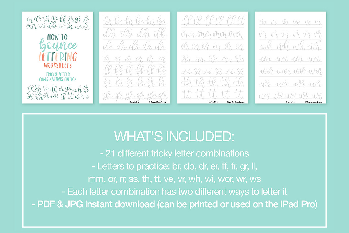 Tricky Letters Practice Worksheet, a Graphic by Jordyn Alison Designs (Photo 5 of 5)