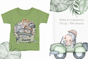 Watercolor Safari clipart & patterns, an Animal Illustration by Tita Creative Studio (Thumbnail 3 of 5)