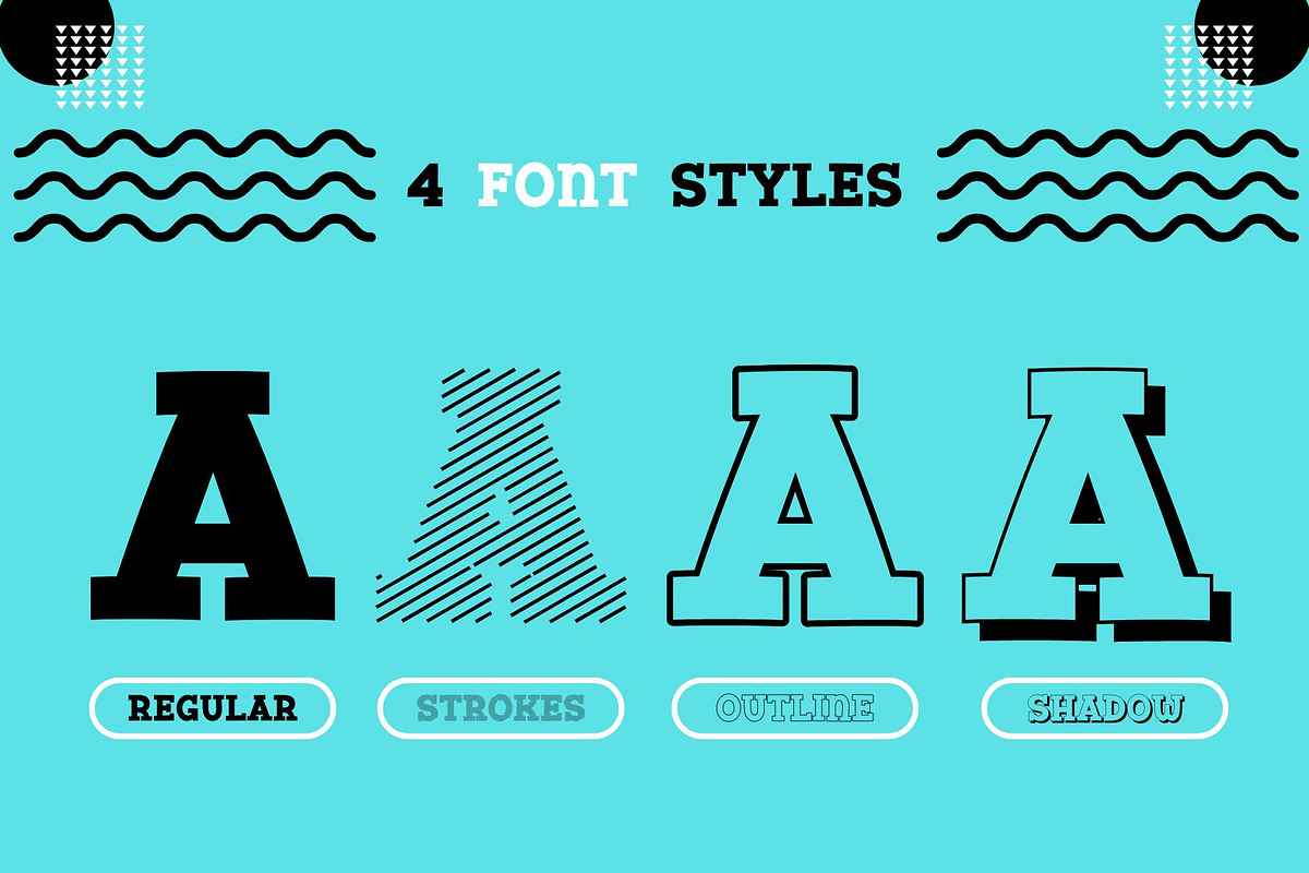 Fox Strong 4 Font Styles, a Slab Serif Font by Fox7 By Rattana (Photo 2 of 13)