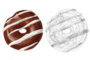 Donuts VECTOR illustrations, a Food Illustration by Natalka Dmitrova art (Thumbnail 6 of 27)