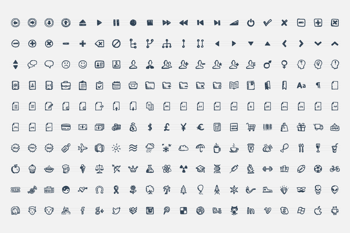 Jolly Icons — 400 hand-drawn icons, an Icon by Hand-Drawn Goods (Photo 3 of 3)