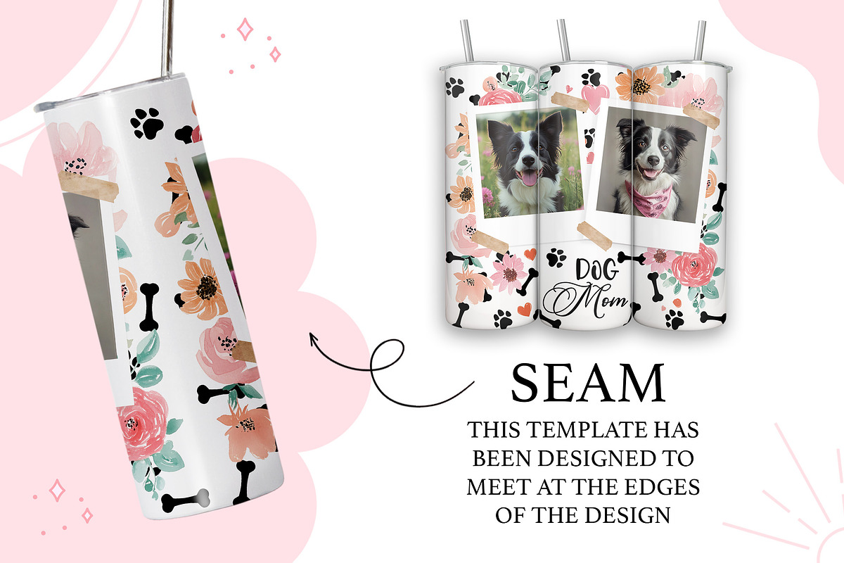 Custom photo dog mom 20 oz Tumbler, a Graphic by TumblerArtDS (Photo 2 of 3)
