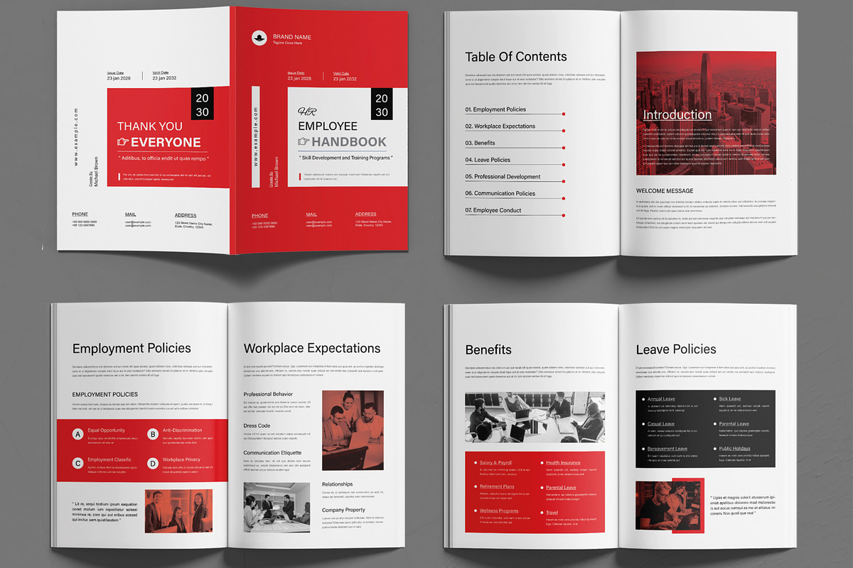 Company Policy Handbook Layout, a Brochure Template by MightyDesign (Photo 2 of 6)