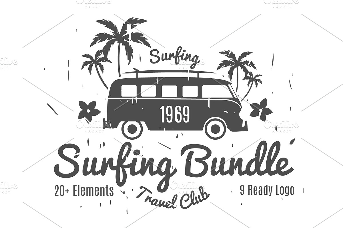 Surfing Bundle, an Illustration by Vector Market (Photo 2 of 12)