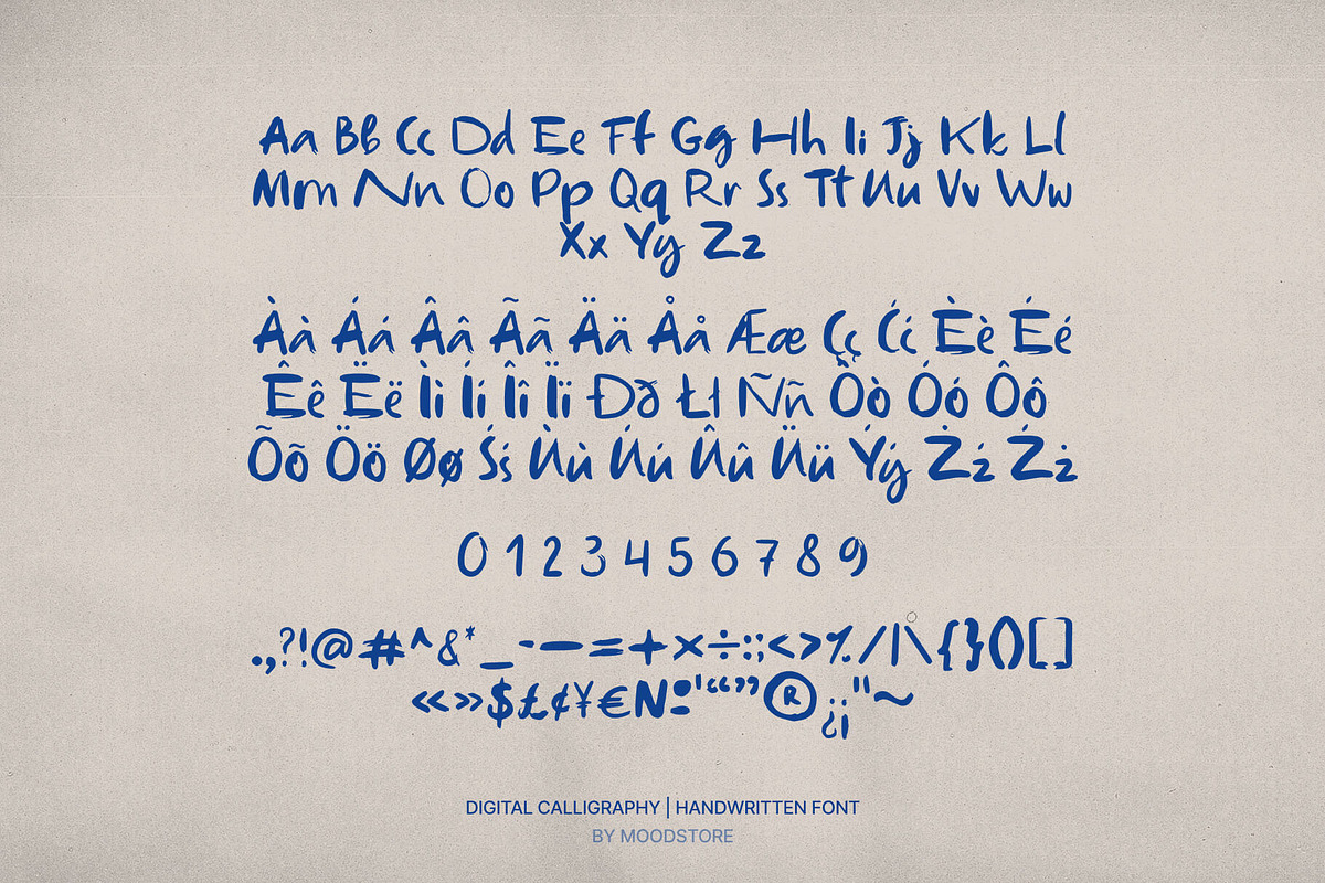 Ocean Inside Handwritten Font, a Handwritten Font by MOODSTORE (Photo 3 of 12)