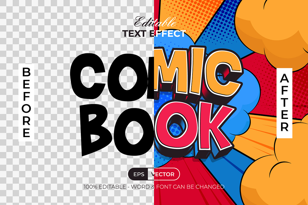 Comic Book Text Effect Style, a Layer Style Add-On by Mockmenot (Photo 2 of 2)