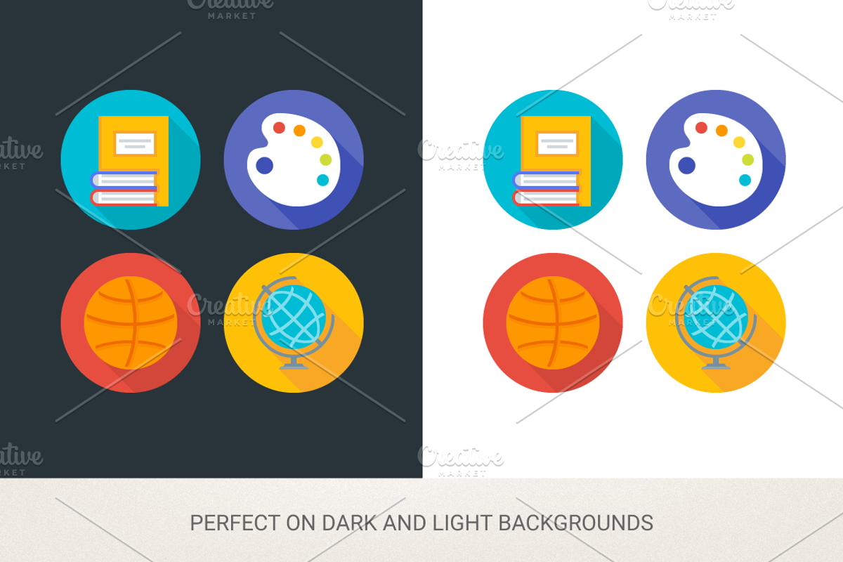 Round education icons preview 4