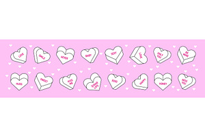 Heart candy collection with, an Illustration by art PVP - market