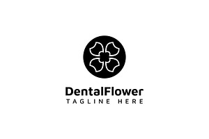 Dental Flower circle logo