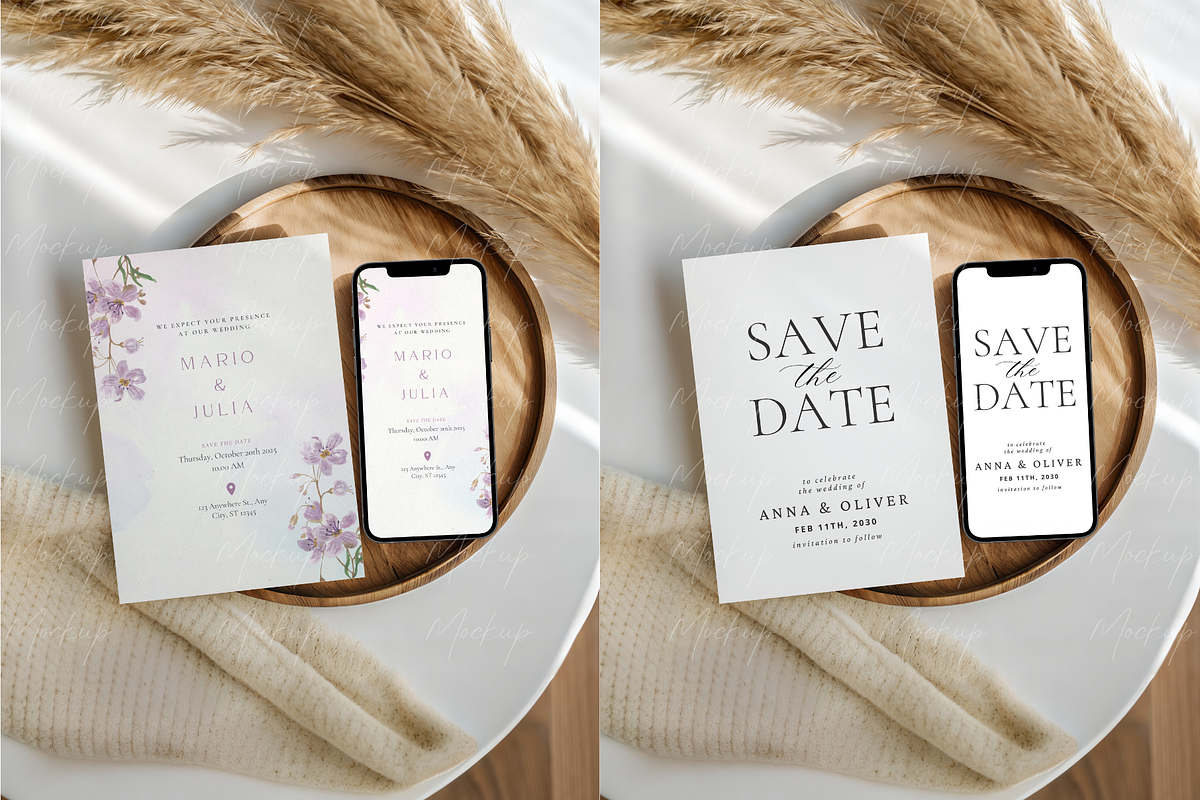 5x7 Card and Phone Mockup, a Mockup by TatiMockup (Photo 3 of 3)