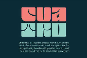 Cuatro Font, Funky Bold type 30% OFF