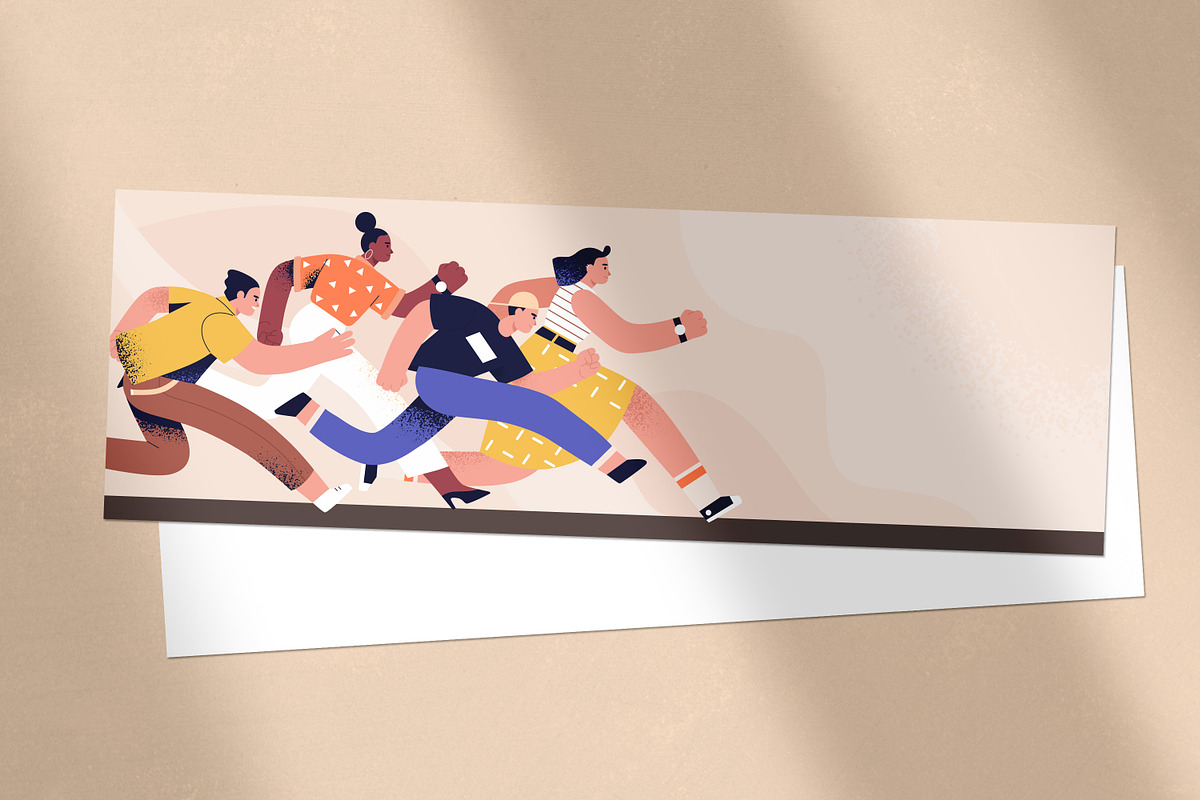 People running and competing concept, a Person Illustration by Good Studio (Photo 3 of 3)
