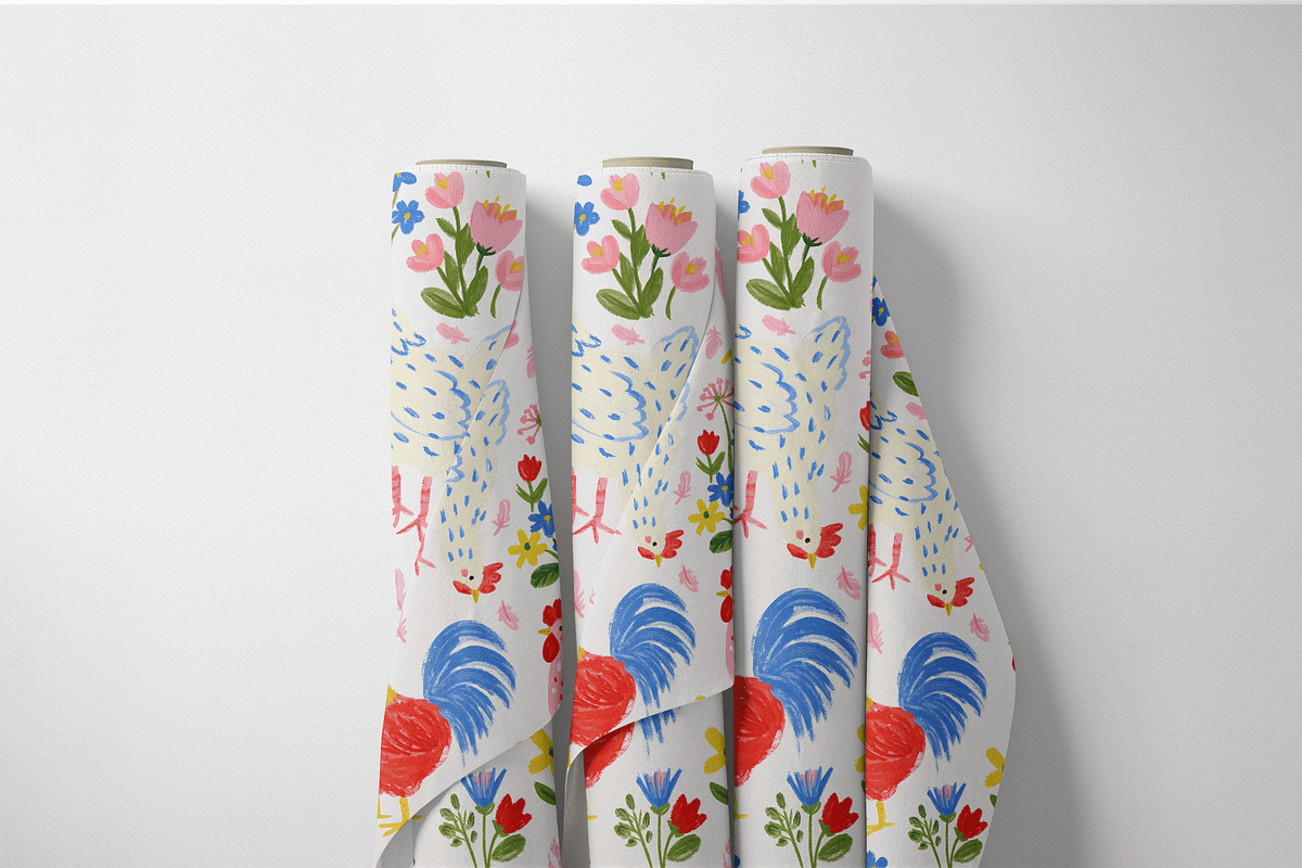 Whimsical Chicken Seamless Pattern, a Pattern Graphic by Pati Charm Studio (Photo 6 of 6)