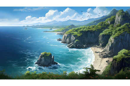 vacation scenic travel ocean, a Nature Photo by pikepicture