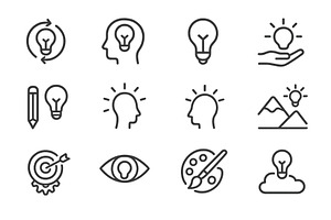 Creative concepts with light bulb, an Illustration by ZinetroN