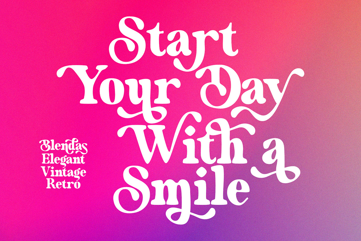 Blendas | Elegant Vintage Typeface, a Font by Sealoung (Photo 8 of 13)