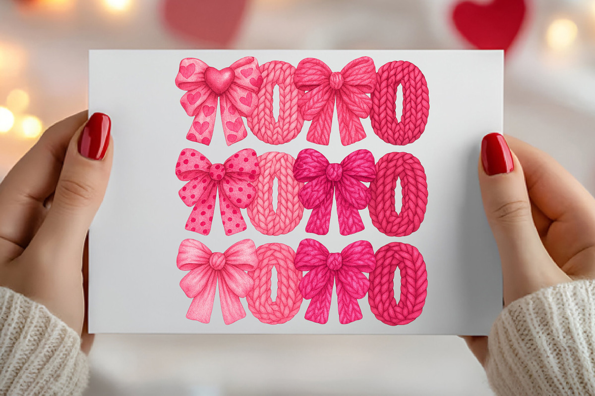 Crochet Coquette Valentine XoXo Png, an Illustration by Canvas Craft (Photo 6 of 7)