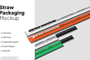 Straw Mockup 2 Views, a Household Mockup by graphicsauce (Thumbnail 1 of 4)