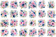 Pastel floral clipart set, an Object Illustration by DreamCafeArt (Thumbnail 4 of 6)