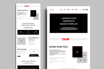 UX Design Wireframe Template, a Wireframe Template by MightyDesign