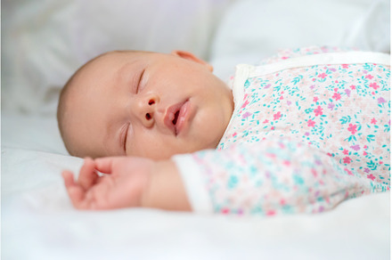 Newborn baby sleeps on a white bed, a Person Photo by yanadjana