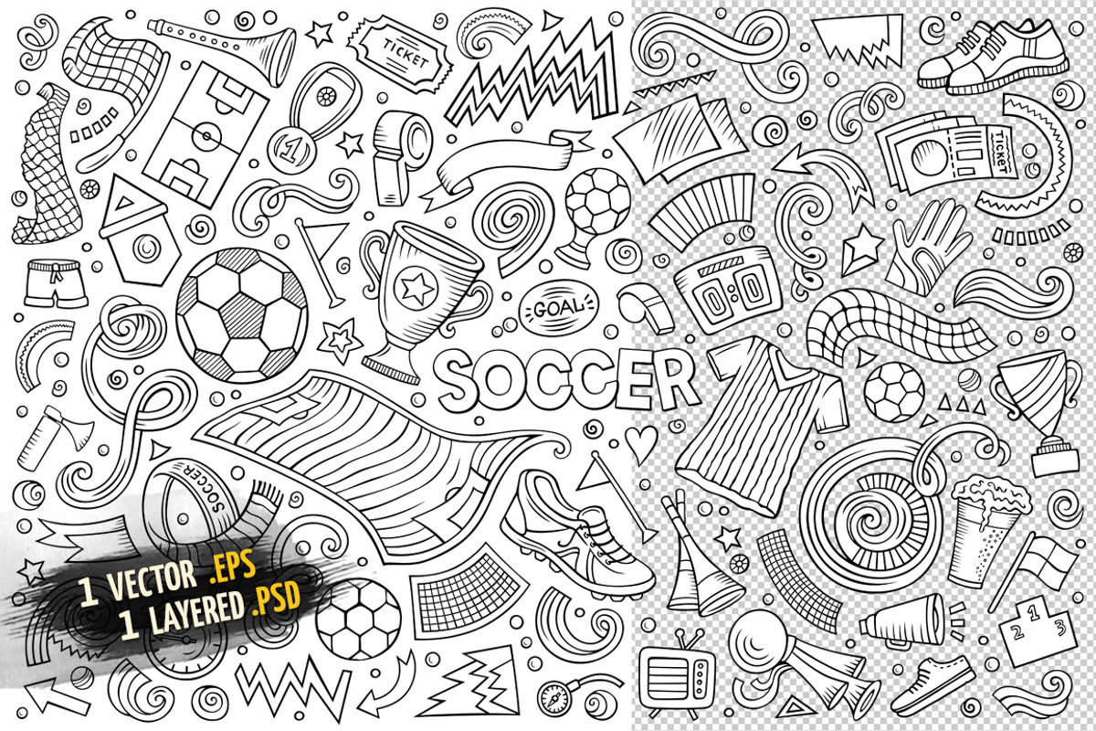 Soccer Objects & Elements Set, an Object Graphic by BALABOLKA (Photo 3 of 4)