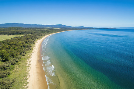 Aerial perspective of Tathra coast s, a Photo by Iftikhar Alam