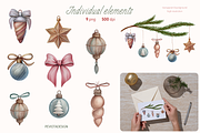 Cute watercolor Christmas collection, a Seasonal Illustration by Peviotadesign (Thumbnail 7 of 13)