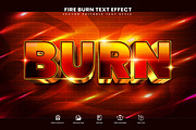 Burn Fire Editable Text Effect, a Layer Style Add-On by Niestart Creation (Thumbnail 1 of 2)
