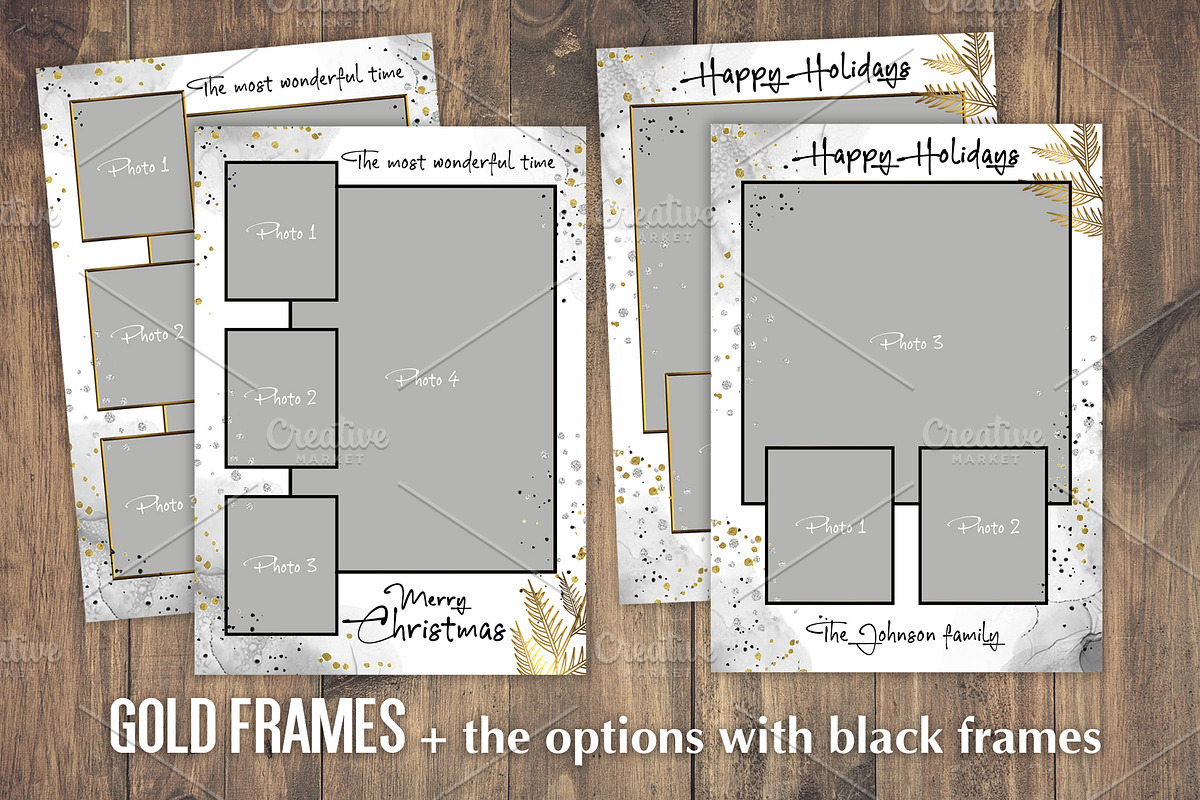 Gold Frames Photo Cards Template PSD, a Card Template by PSD templates and Photos (Photo 4 of 5)