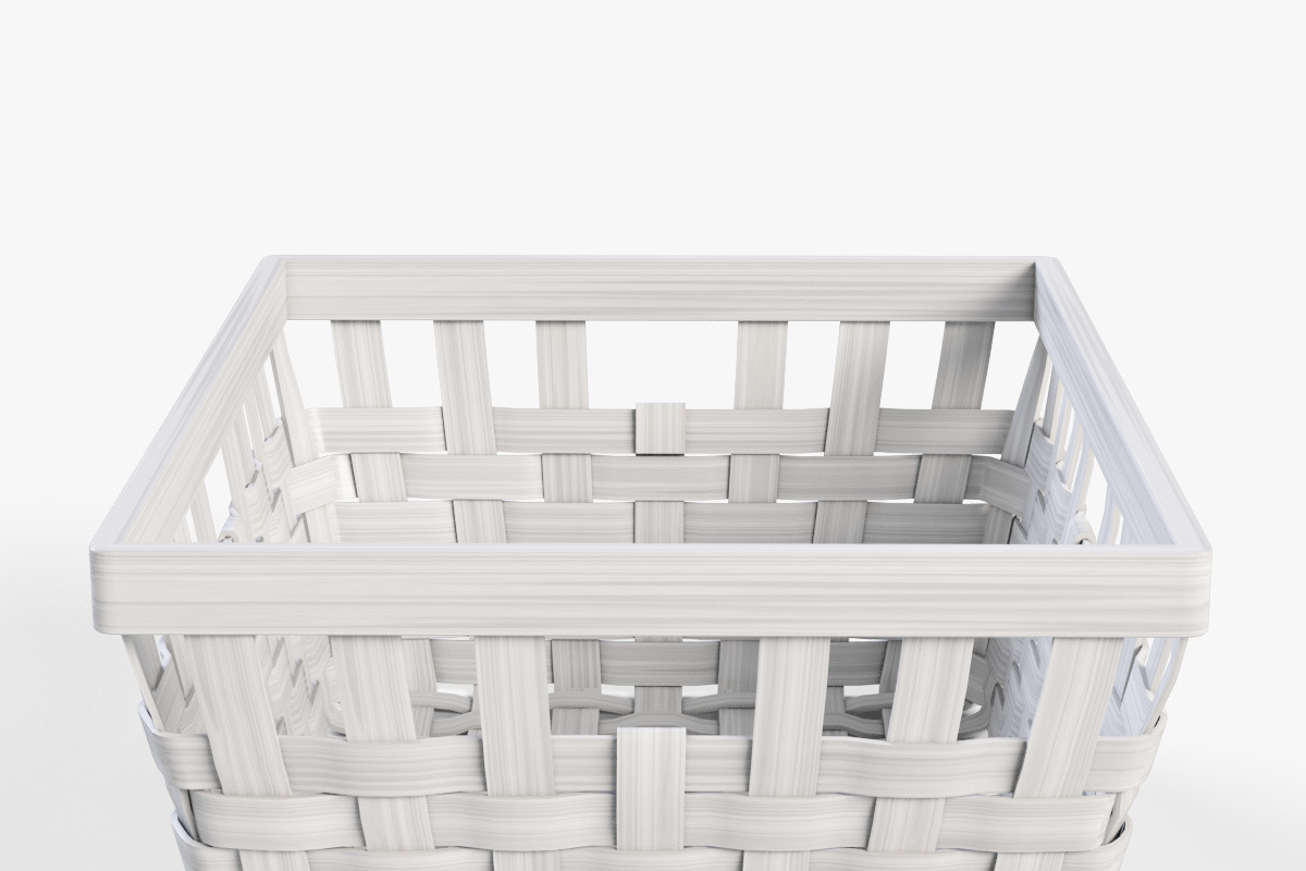 Wicker Basket Ikea Knarra 1 White, an Object 3D Model by Markelos (Photo 3 of 10)