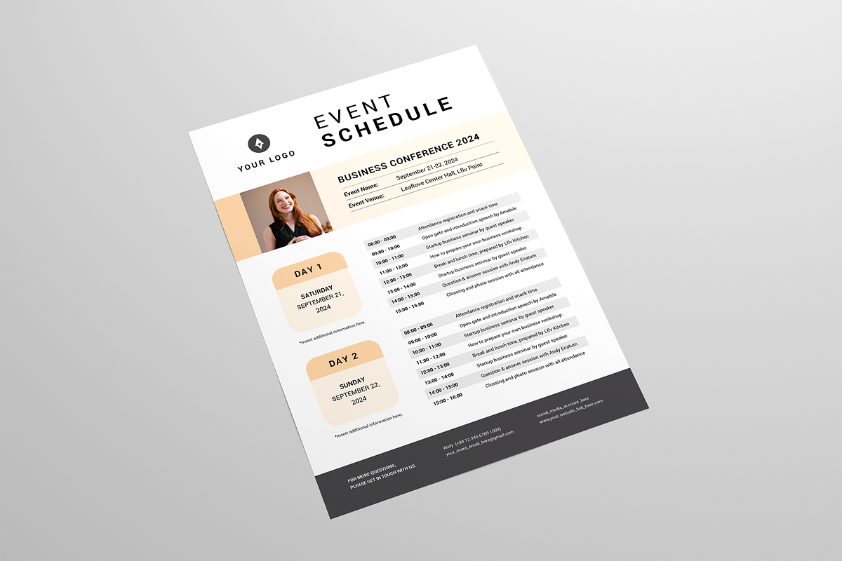 Event Schedule Bundle, a Flyer Template by Leaflove (Photo 7 of 10)