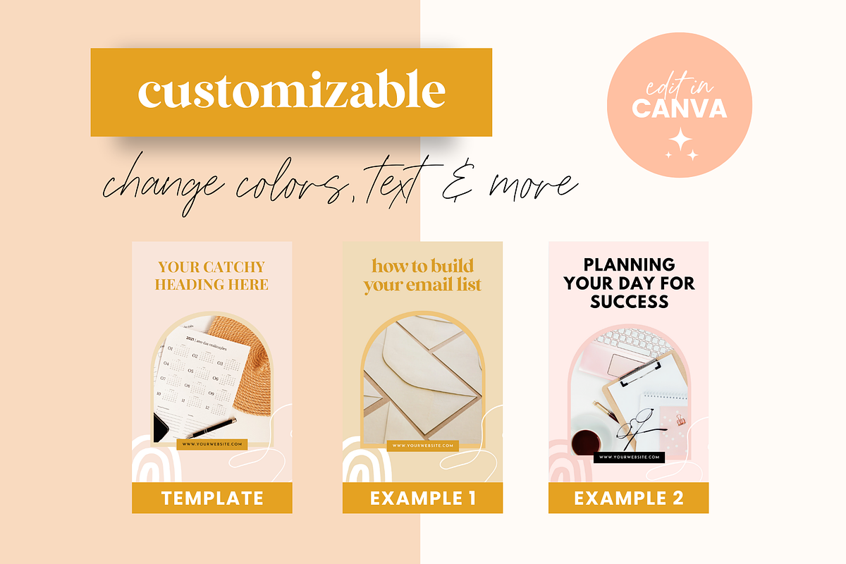 Boho Pinterest Pin Templates Canva, a Social Media Template by Design Pixie (Photo 3 of 6)