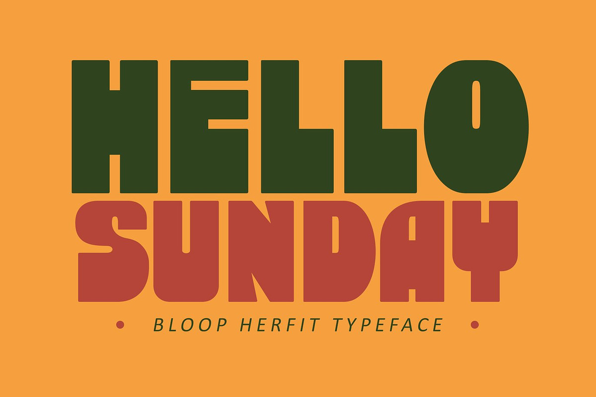 Hello Sunday - Playful Display Font, a Sans Serif Font by Luna Shop (Photo 1 of 5)