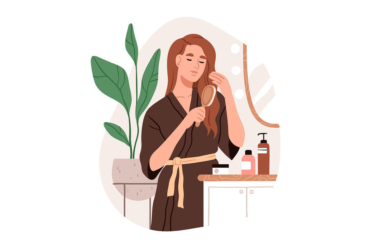 Women do skin care & hygiene routine, a Healthcare Illustration by Good Studio (Photo 7 of 7)