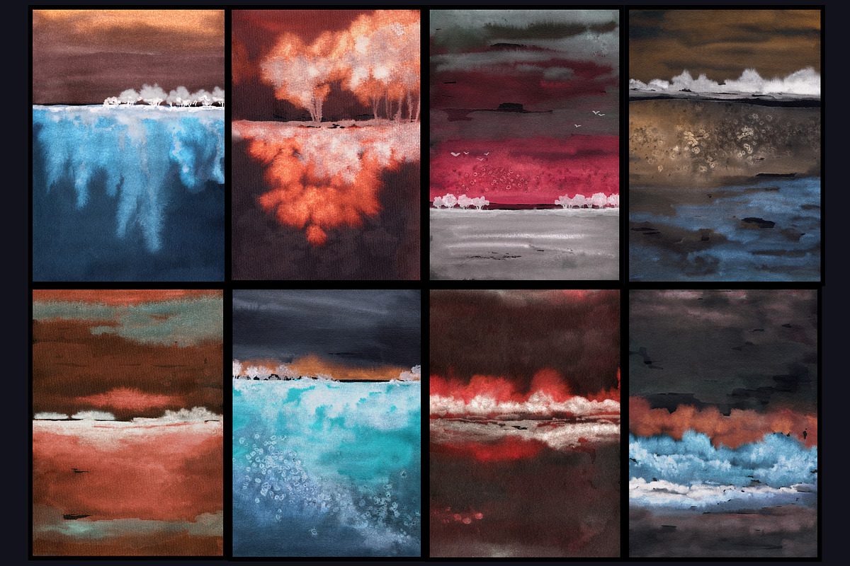 Dark Dreams- watercolor art, a Background Graphic by Marmoris.Arts (Photo 14 of 28)