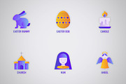 Christianity | 16 Flat Gradient Icon, an Outline Icon by Alex Blogoodf (Thumbnail 6 of 11)