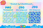 Cute Blue Ocean Soda Seamless, a Background Graphic by K.JackArtwork (Thumbnail 2 of 8)