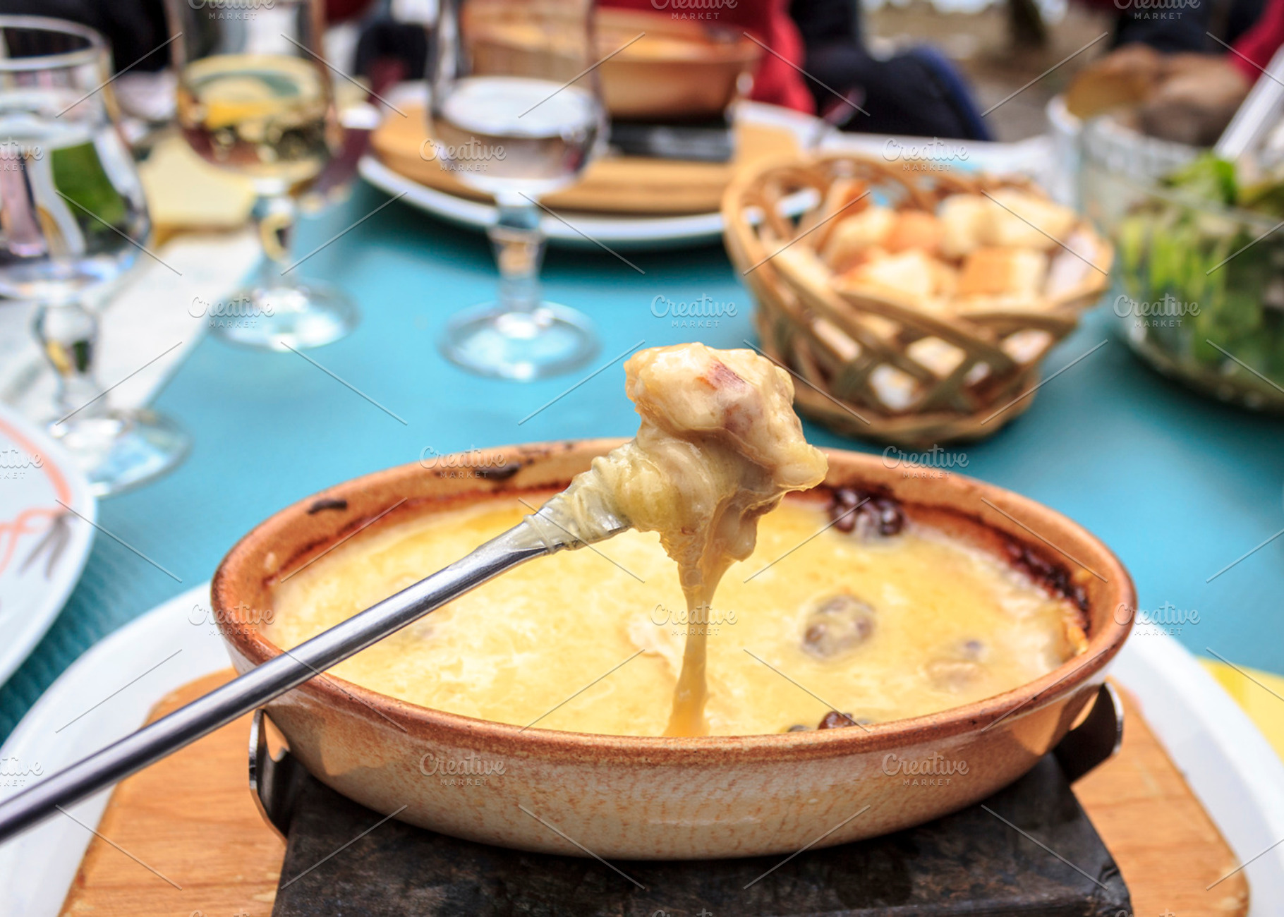 Cheese Fondue On A Fork